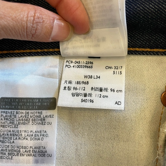 levis selvedge Jeans 04511- 2596 white oak cone denim made in usa - Picture 7 of 10
